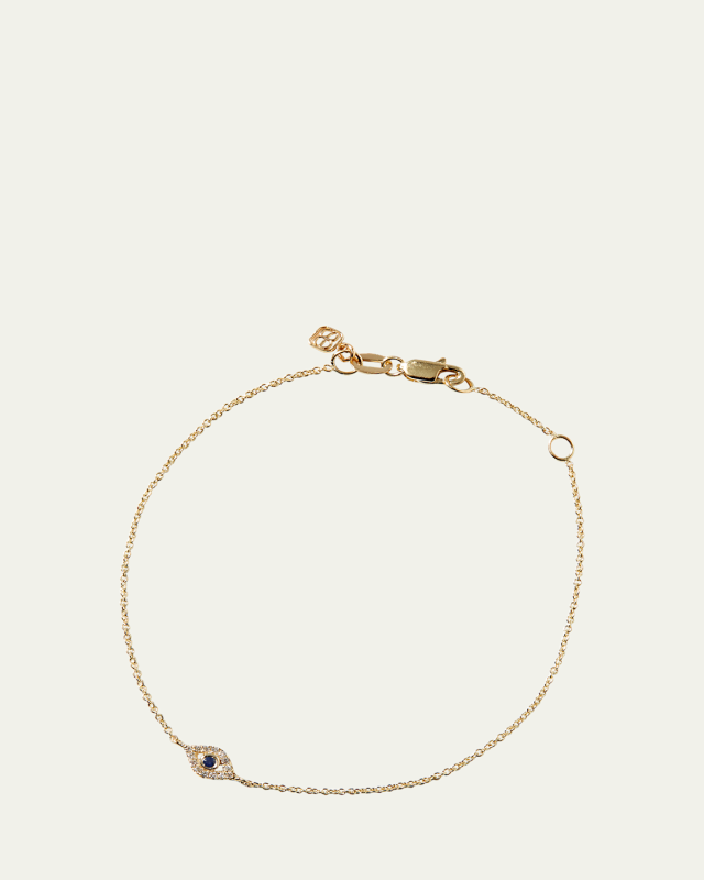 Small Diamond Evil Eye Bracelet